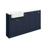 Badar 1542mm Basin WC & 1 Door Unit Pack (LH) - Indigo Ash