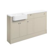 Badar 1542mm Basin WC & 1 Drawer 1 Door Unit Pack (LH) - Matt Latte