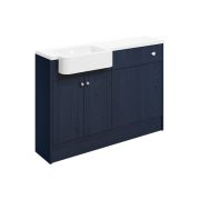 Badar 1242mm Basin & WC Unit Pack (LH) - Indigo Ash