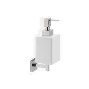 Izar Wall Mounted Soap Dispenser - Chrome & White