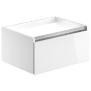 Cordelia 600mm 1 Drawer Wall Hung Basin Unit (No Top) - White Gloss