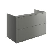 Palas 900mm 2 Drawer Wall Hung Basin Unit (No Top) - Matt Grey