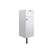 Badar 300mm 1 Drawer 1 Door Base Unit - Satin White Ash
