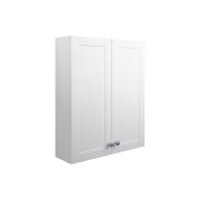 Badar 600mm 2 Door Wall Unit - Satin White Ash