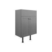 Badar 600mm 2 Door Basin Unit - Grey Ash