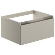 Cordelia 600mm 1 Drawer Wall Hung Basin Unit (No Top) - Latte