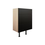 Tarak 600mm 3 Drawer Base Unit - Matt Graphite Grey
