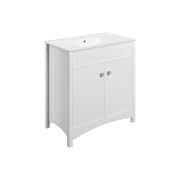 Lavana 810mm Basin Unit & Basin - Satin White Ash