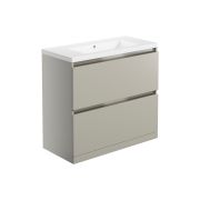 Cordelia 815mm 2 Drawer Floor Standing Basin Unit Inc. Basin - Latte