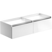 Cordelia 1200mm Wall Hung Basin Unit Run (No Top) - White Gloss