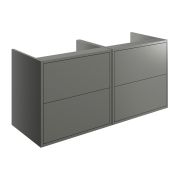 Palas 1200mm Wall Hung Basin Unit Run (No Top) - Matt Grey