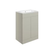 Stella 615mm Floor Standing 2 Door Basin Unit & Basin - Matt Latte