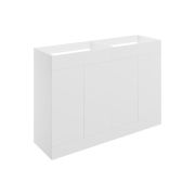 Stella 1180mm Floor Standing 4 Door Basin Unit (No Top) - Matt White