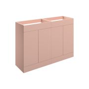 Stella 1180mm Floor Standing 4 Door Basin Unit (No Top) - Matt Antique Rose