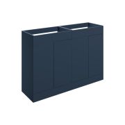 Stella 1180mm Floor Standing 4 Door Basin Unit (No Top) - Matt Deep Blue