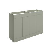 Stella 1180mm Floor Standing 4 Door Basin Unit (No Top) - Matt Olive Green
