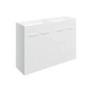 Vesper 1180mm Floor Standing 2 Door Basin Unit Run (No Top) - White Gloss
