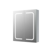 Rhea 600mm 2 Door Front-Lit LED Mirror Cabinet