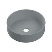 Orpheus 355mm Ceramic Round Washbowl & Waste - Matt Grey