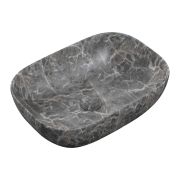 Hesperos 460x330mm Ceramic Washbowl - Grey Marble Effect