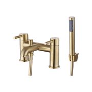 Lumos Bath/Shower Mixer & Bracket - Brushed Brass