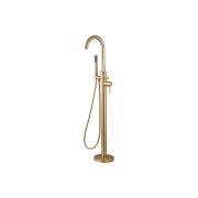 Lumos Floor Standing Bath/Shower Mixer - Brushed Brass