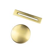 Floor Standing Bath Overflow & Waste Cover - Brushed Brass