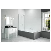 Merlyn 800x1500mm Single Curved Bath Screen