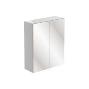 Venus 600mm Mirrored Wall Unit - White Gloss