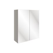 Venus 600mm Mirrored Wall Unit - Pearl Grey Gloss