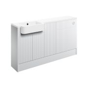 Tarak 1542mm Basin WC & 1 Door Unit Pack (LH) - Matt White