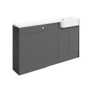 Venus 1542mm Basin WC & 1 Door Unit Pack (RH) - Onyx Grey Gloss