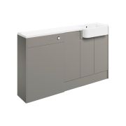 Venus 1542mm Basin WC & 1 Door Unit Pack (RH) - Pearl Grey Gloss
