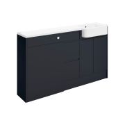 Venus 1542mm Basin WC & 3 Drawer Unit Pack (RH) - Matt Indigo Blue