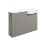 Venus 1242mm Basin & WC Unit Pack (RH) - Pearl Grey Gloss
