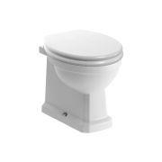 Solaris Back To Wall WC & Satin White Wood Effect Seat