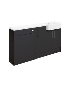 Atlas 1542mm Basin WC & 1 Door Unit Pack (RH) - Matt Graphite Grey