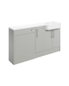 Atlas 1542mm Basin WC & 1 Door Unit Pack (RH) - Light Grey Gloss