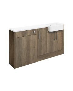 Atlas 1542mm Basin WC & 1 Door Unit Pack (LH) - Nebraska Oak