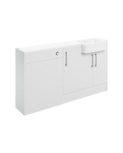 Atlas 1542mm Basin WC & 1 Door Unit Pack (LH) - White Gloss