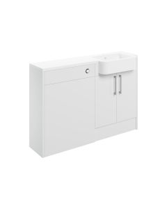 Atlas 1242mm Basin & WC Unit Pack (LH) - White Gloss