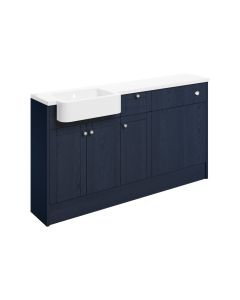 Badar 1542mm Basin WC & 1 Drawer 1 Door Unit Pack (LH) - Indigo Ash