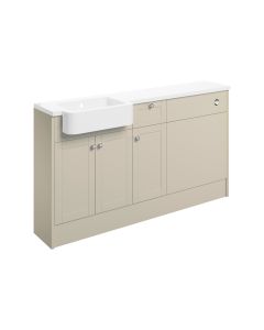 Badar 1542mm Basin WC & 1 Drawer 1 Door Unit Pack (RH) - Matt Latte