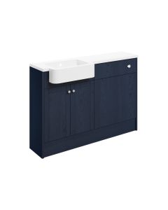 Badar 1242mm Basin & WC Unit Pack (RH) - Indigo Ash