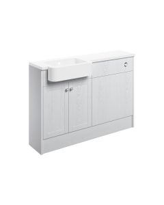 Badar 1242mm Basin & WC Unit Pack (RH) - Satin White Ash