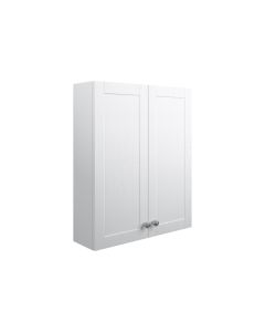 Badar 600mm 2 Door Wall Unit - Satin White Ash