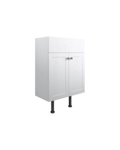 Badar 500mm 2 Door Basin Unit - Satin White Ash