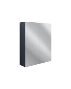 Badar 600mm 2 Door Mirrored Wall Unit - Indigo Ash