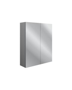 Badar 600mm 2 Door Mirrored Wall Unit - Grey Ash