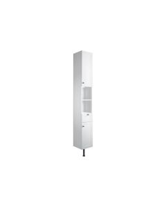 Badar 300mm 2 Door Tall Unit - Satin White Ash